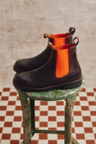 Nelson Leather Boot - Conker and Orange - Penelope Chilvers - Archery Close