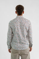 NOVA - Light Beige Floral Long Sleeve Shirt - Stone Rose - Archery Close