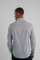 NOVA - Navy Wireframe Long Sleeve Shirt - Stone Rose - Archery Close