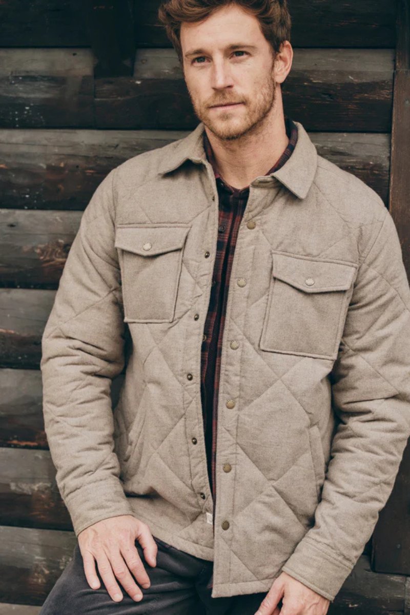 Olin Quilted Overshirt - Marine Layer - Archery Close