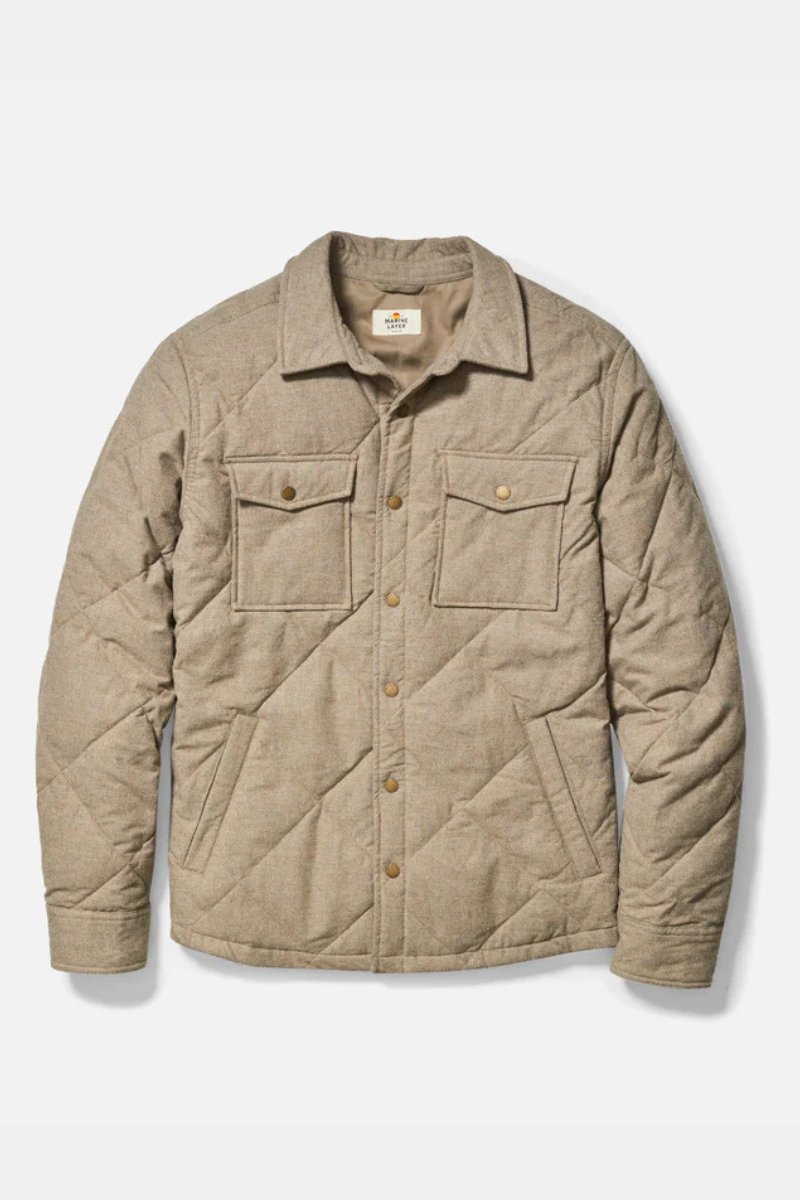 Olin Quilted Overshirt - Marine Layer - Archery Close