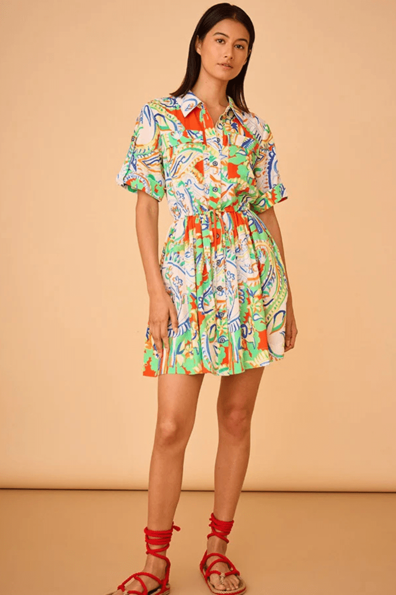 Peyton Dress in Almalfi Tiles - Hunter Bell - Archery Close