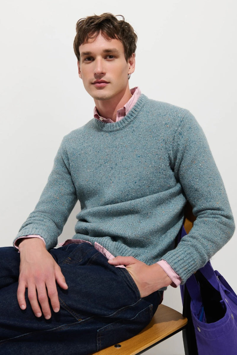 Alex Mill Donegal Crew Neck Sweater - Seamist