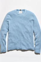 Billy Reid Martin Mini Waffle Crew - Chambray Blue Heather