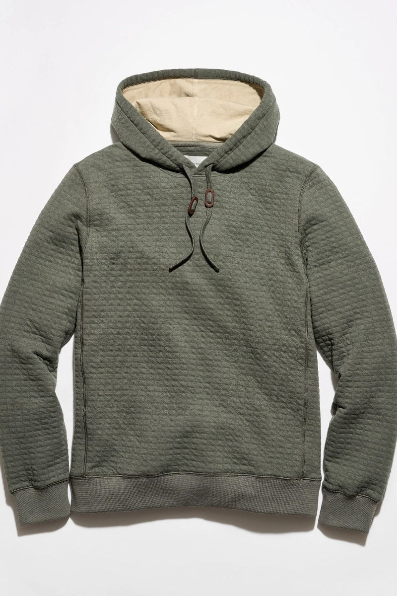 Billy Reid Box Quilt Hoodie Pullover