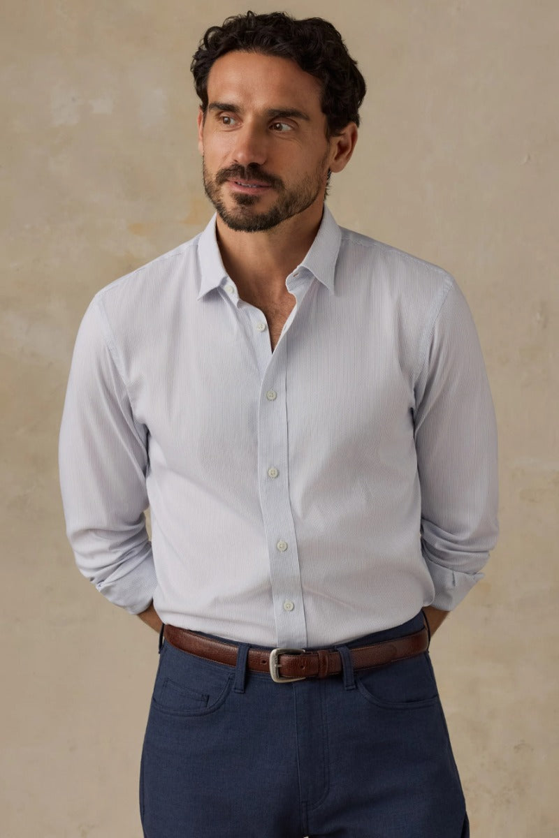 Faherty Brand The Movement  Shirt - Open Sky Stripe