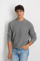Alex Mill Jordan Sweater in Washed Cashmere - Marled Heather Grey