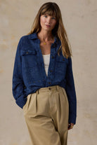Faherty Brand Twill Terry Shirt Jacket - Bayshore Bandana