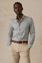 Faherty Brand Soft Twill Movement Shirt in Burr Oak Gingham