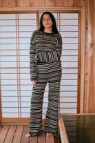 Faherty Brand Throwback Studio Sweater Pant - Coastal Coal Stripe