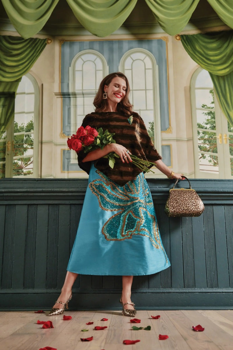 Frances Valentine Alice Midi Dress  - Teal