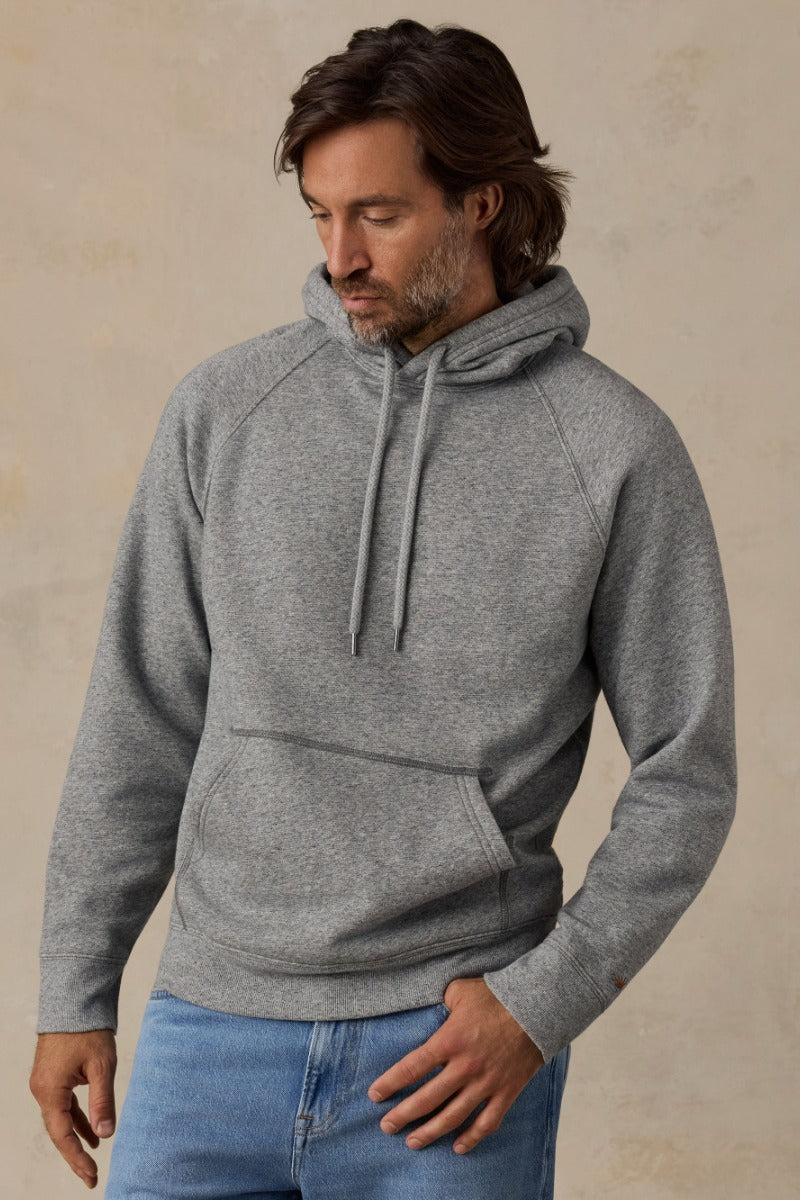 Faherty Brand High Standard Fleece Hoodie - Pebble Grey Heather