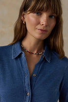 Faherty Brand Sunwashed Knit Shirt - Medium Indigo Wash