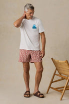 Faherty Brand All Day Trunk (6") in Clay Wave Block
