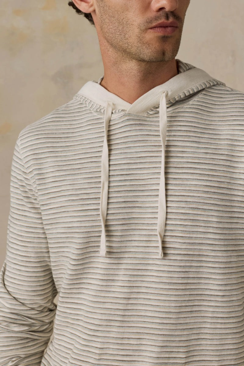 Faherty Brand Sunwashed Organic Hoodie - Cedar Falls Stripe