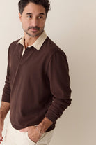 Marine Layer Luxe Jersey Rugby Polo - Java