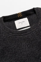 Billy Reid Martin Mini Waffle Crew - Charcoal Heather