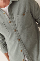 Marine Layer Pacifica Stretch Twill Overshirt - Olive