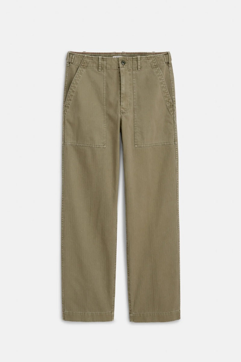 Alex Mill Field Pant in Herringbone - Vintage Olive