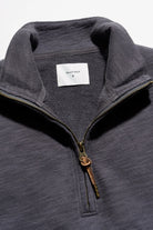 Billy Reid French Terry Half Zip - Asphalt