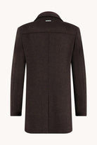 A Fish Named Fred Funnel Neck Coat - Chocolate Brown