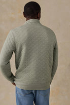 Faherty Brand Epic Quilted Fleece Pullover - Pine Rock Heather