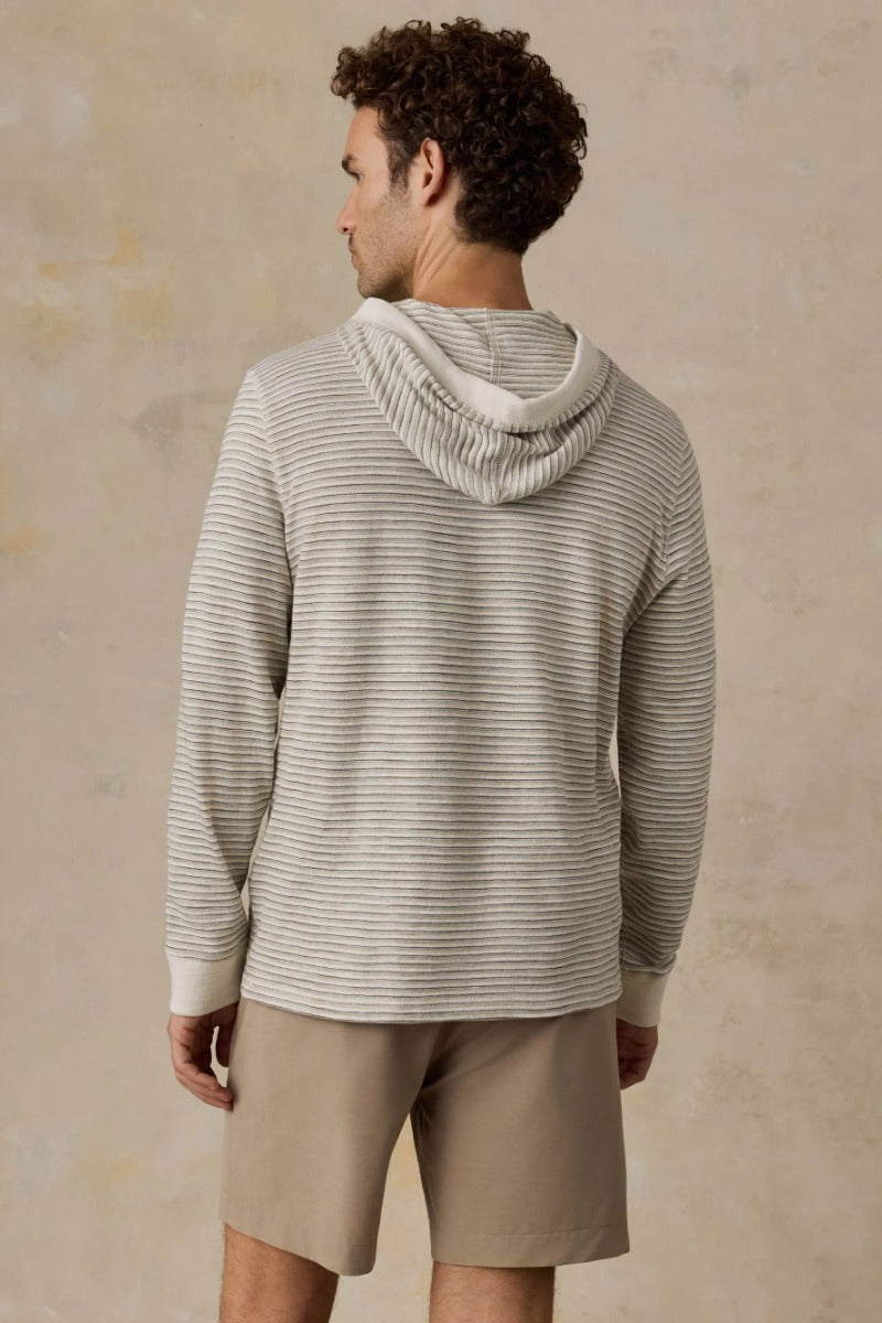 Faherty Brand Sunwashed Organic Hoodie - Cedar Falls Stripe