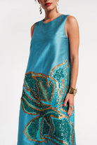 Frances Valentine Alice Midi Dress  - Teal