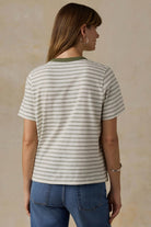 Faherty Brand Sunwashed Regenerative Tee - Four Leaf Clover Mini Stripe