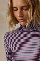 Faherty Brand Featherweight Freestyle Turtleneck - Cider Sky Stripe