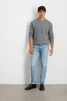 Alex Mill Jordan Sweater in Washed Cashmere - Marled Heather Grey