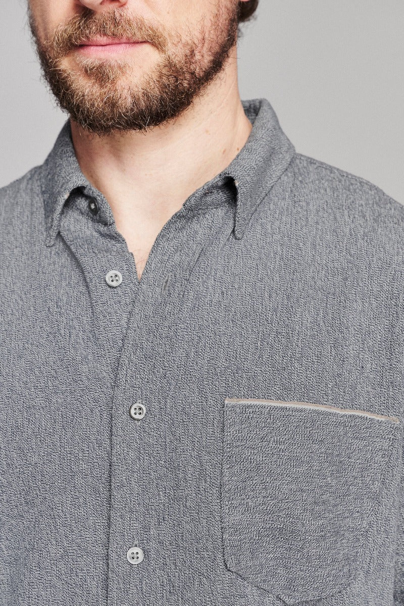 Billy Reid Twisted MSL 1-Pocket Shirt - Dark Chambray