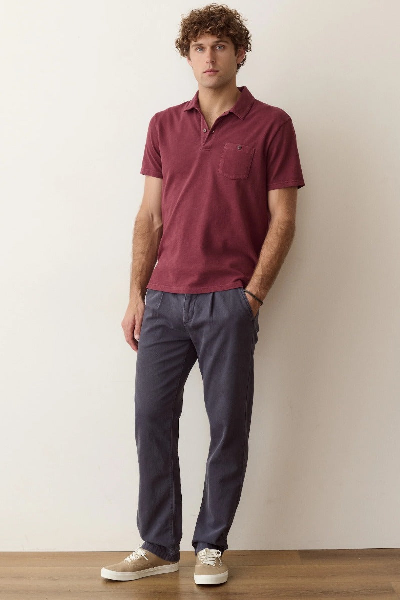 Marine Layer Luxe Slub Pocket Polo