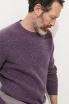 Alex Mill Jordan Sweater in Washed Cashmere - Heather Amethyst