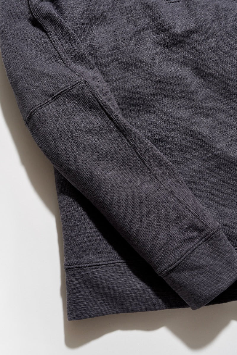 Billy Reid French Terry Half Zip - Asphalt