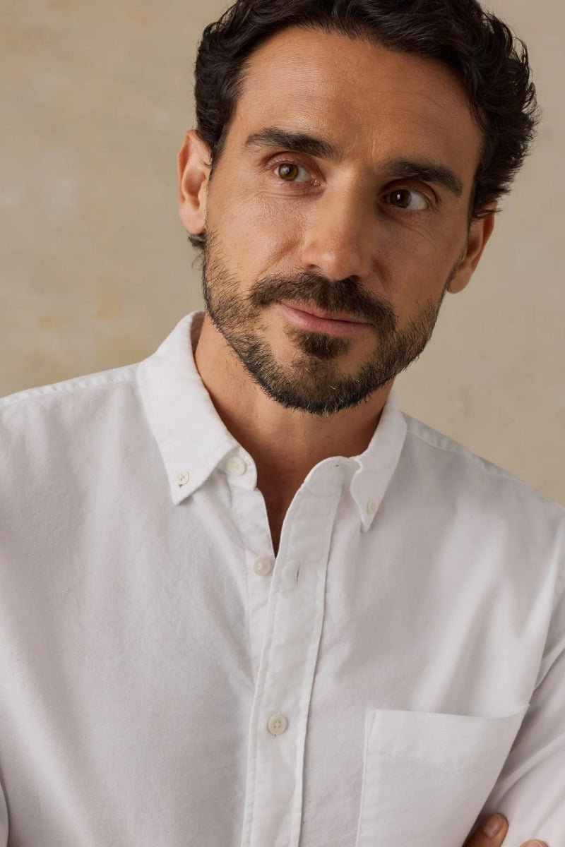 Faherty Brand Laundered Oxford Shirt - Pure White