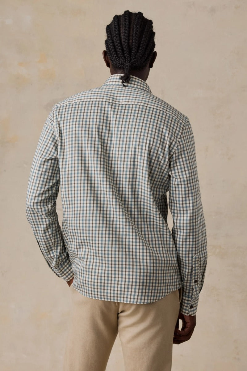 Faherty Brand Soft Twill Movement Shirt in Burr Oak Gingham