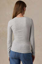 Faherty Brand Featherweight Freestyle Layering Crew - Light Grey Heather