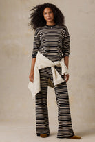 Faherty Brand Throwback Studio Crew - Coastal Coal Stripe