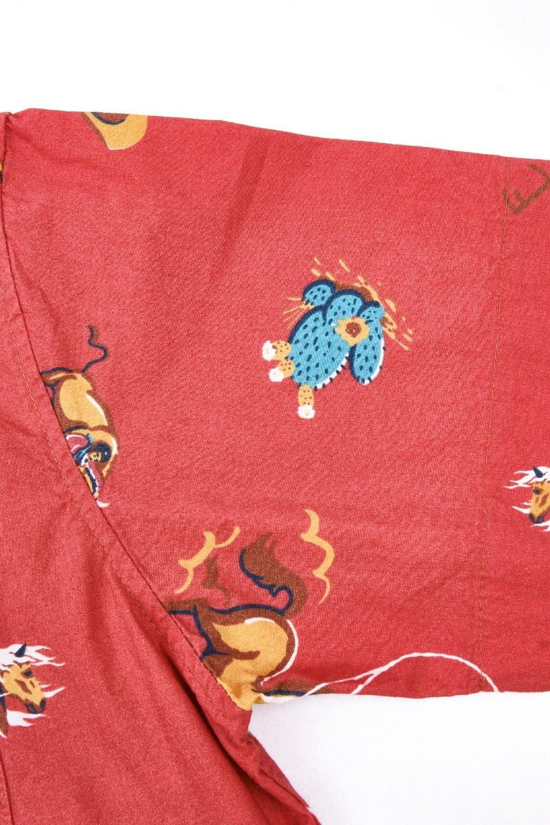 Freenote Cloth Hawaiian Orange Cowboy Shirt