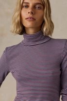 Faherty Brand Featherweight Freestyle Turtleneck - Cider Sky Stripe