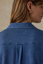 Faherty Brand Sunwashed Knit Shirt - Medium Indigo Wash