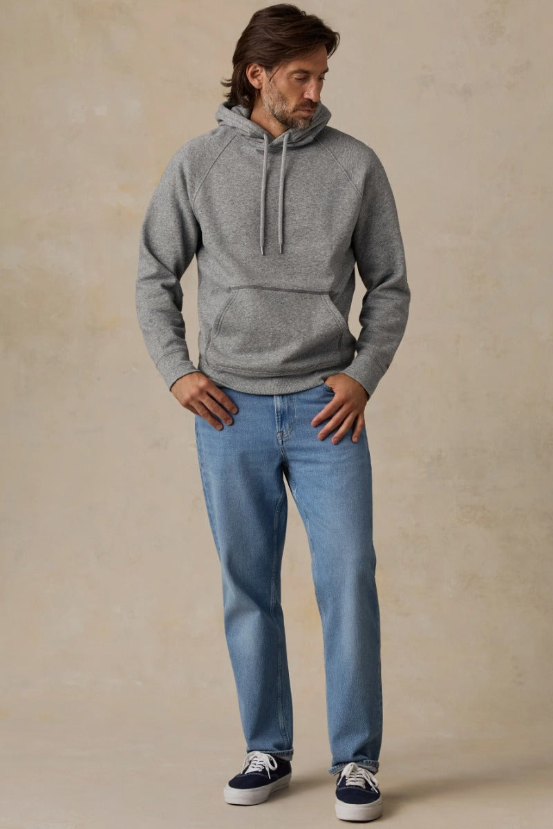 Faherty Brand High Standard Fleece Hoodie - Pebble Grey Heather