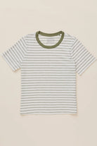 Faherty Brand Sunwashed Regenerative Tee - Four Leaf Clover Mini Stripe