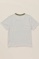 Faherty Brand Sunwashed Regenerative Tee - Four Leaf Clover Mini Stripe