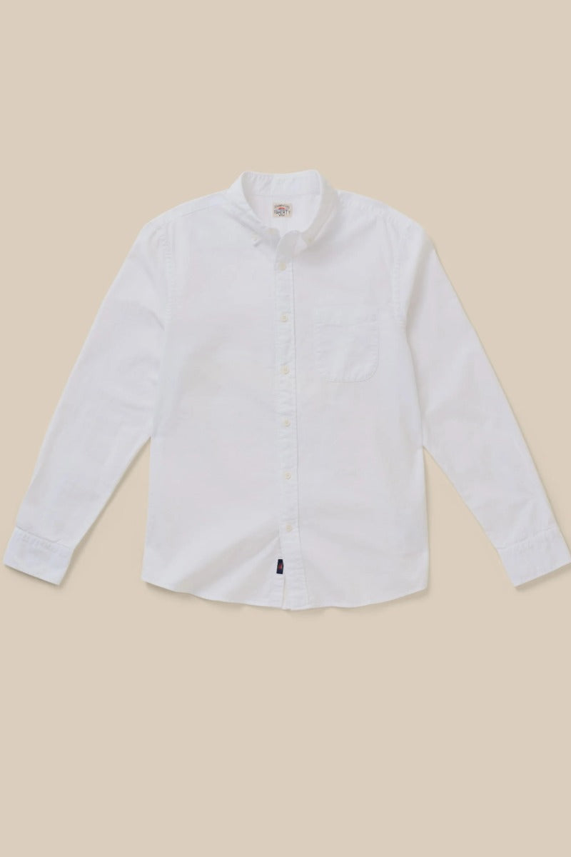 Faherty Brand Laundered Oxford Shirt - Pure White