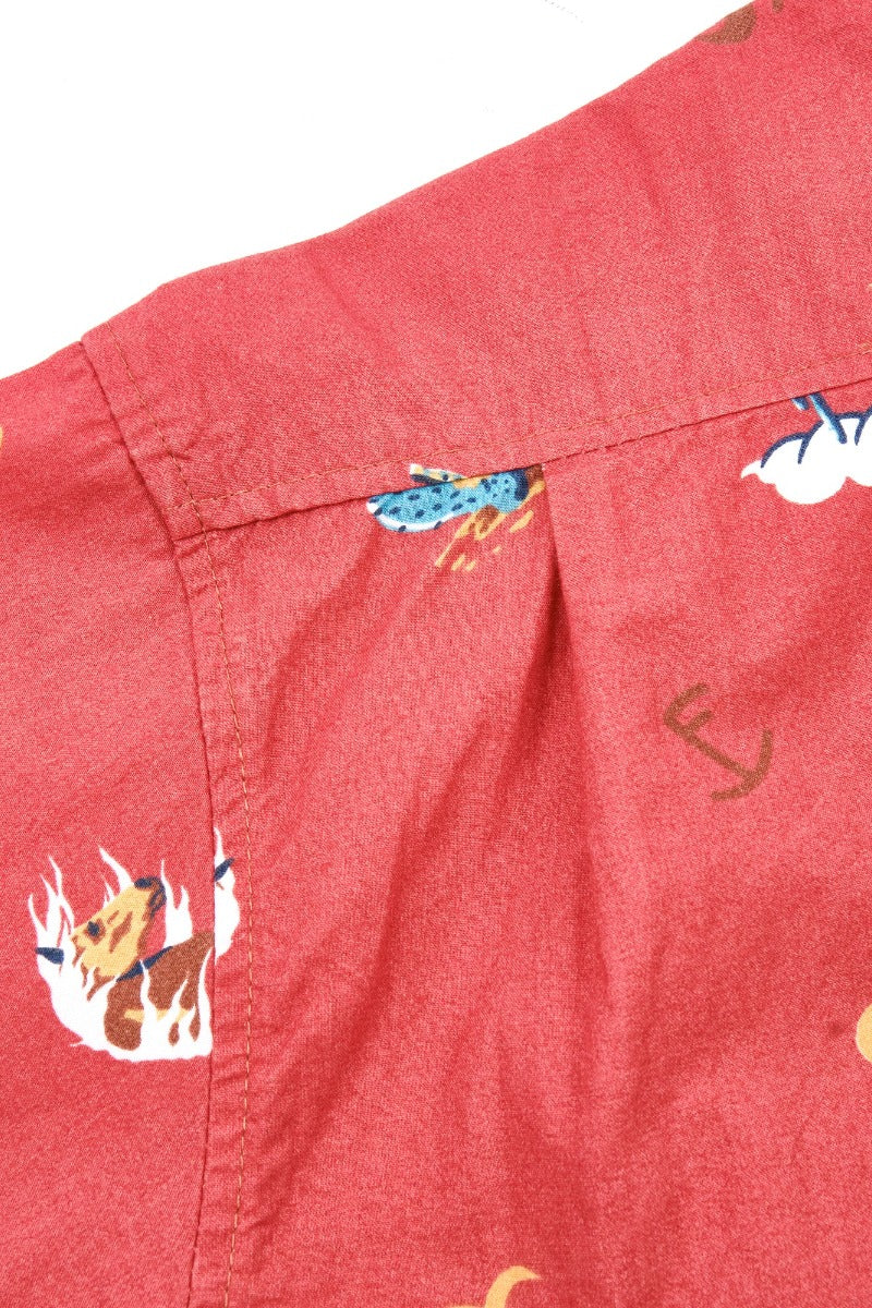 Freenote Cloth Hawaiian Orange Cowboy Shirt