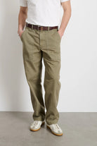 Alex Mill Field Pant in Herringbone - Vintage Olive