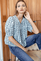 Puff Isla Top in Etoile Vine Forest - Emerson Fry - Archery Close