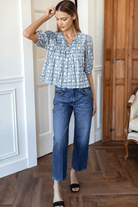 Puff Isla Top in Etoile Vine Forest - Emerson Fry - Archery Close